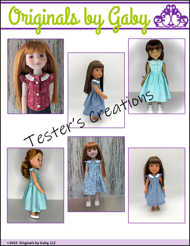 Soundside Dress and Blouse 14.5-15" Doll Clothes