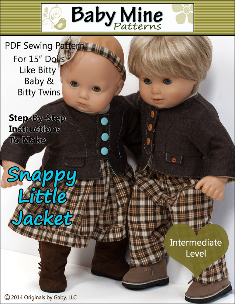 Snappy Little Jacket 15" Baby Doll Clothes