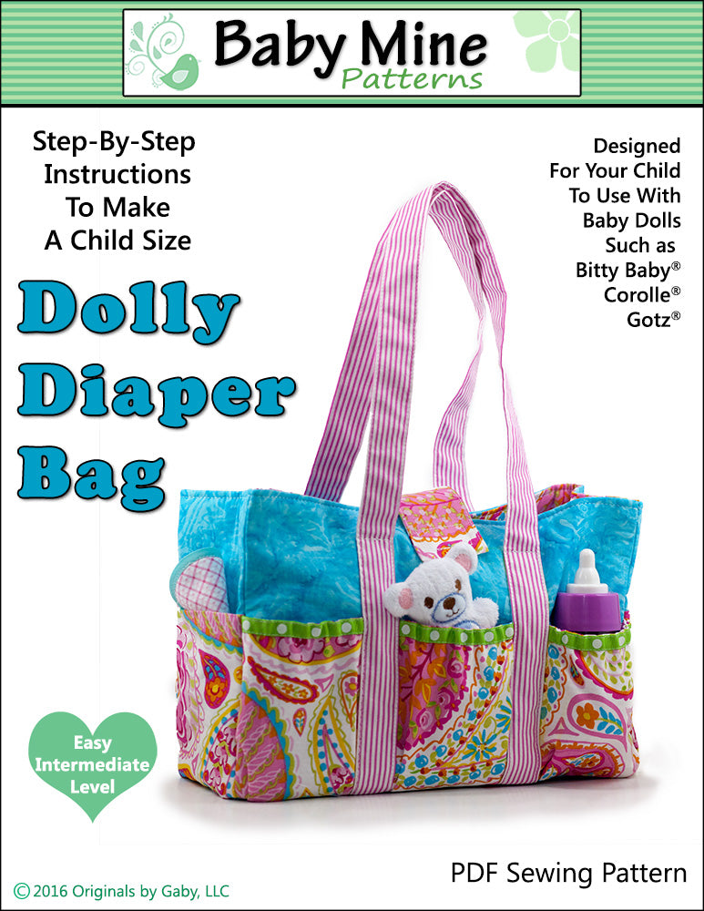 Dolly Diaper Bag 15" Baby Doll Accessory Pattern