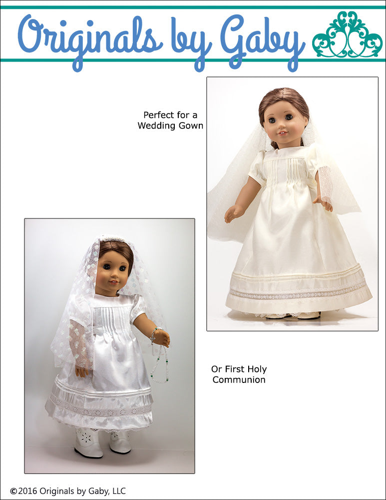 Pintucks and Lace 18" Doll Clothes Pattern