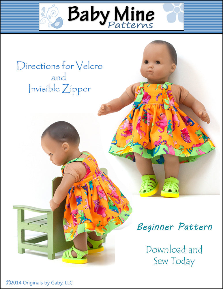 Carly's Dress 15" Baby Doll Clothes Pattern