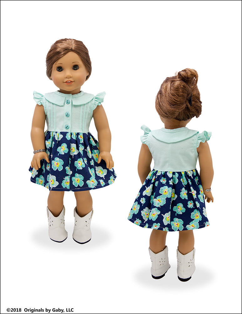 Soundside Dress and Blouse 18" Doll Clothes