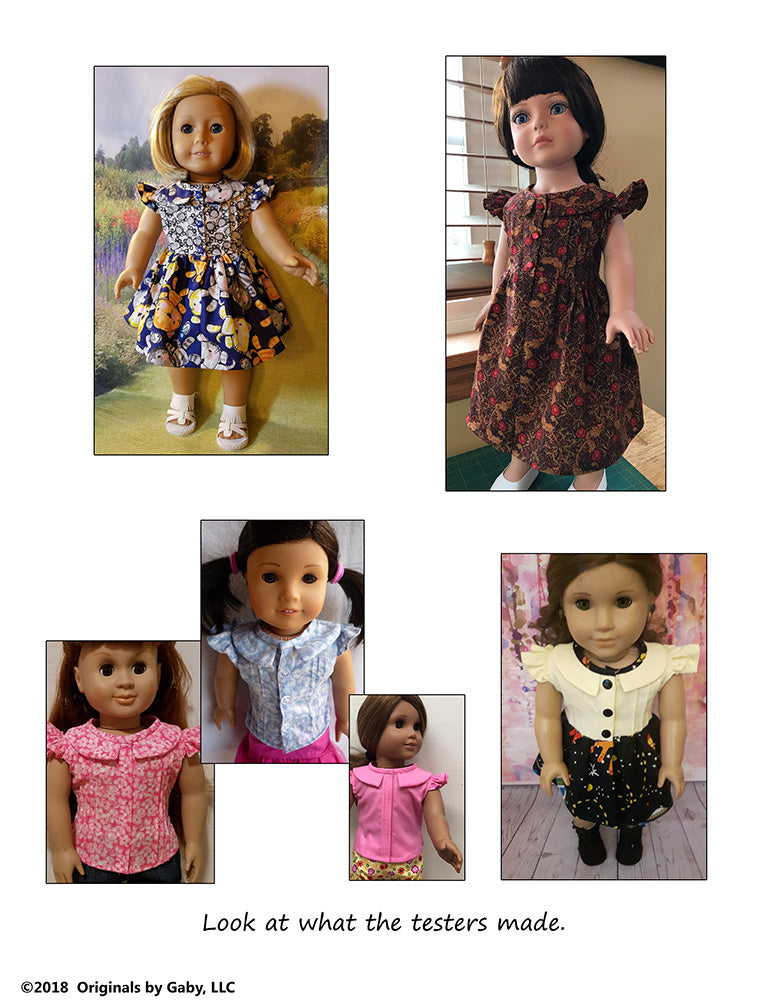 Soundside Dress and Blouse 18" Doll Clothes