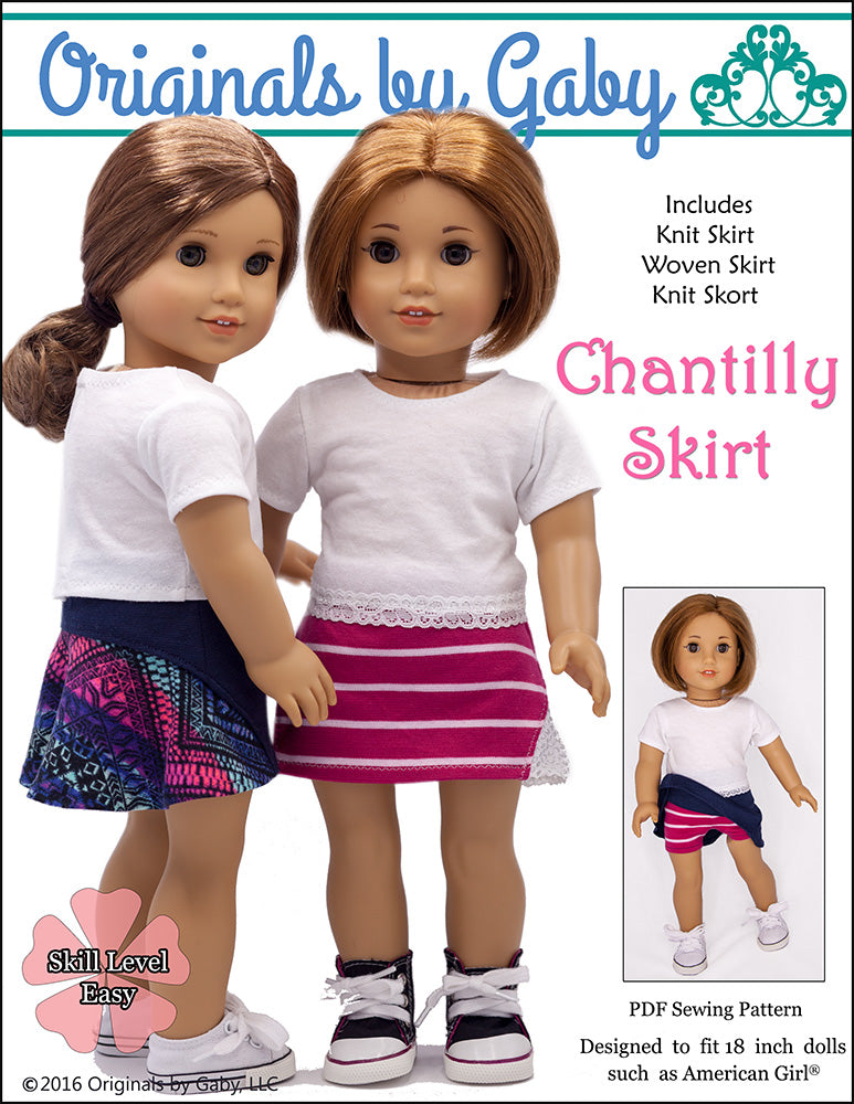 Chantilly Skirt 18" Doll Clothes