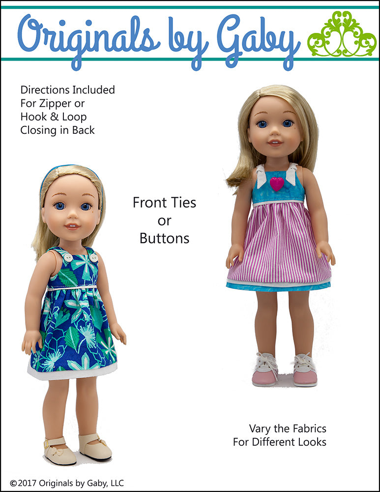 Carly's Dress 14.5" Doll Clothes Pattern