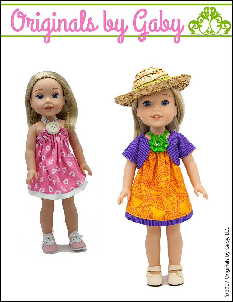 Picnic Sundress & Show My Bow Jacket 14.5" Doll Clothes Pattern