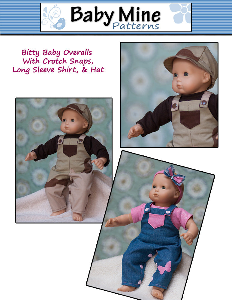 Overalls Bundle 15" Baby Doll Clothes Pattern